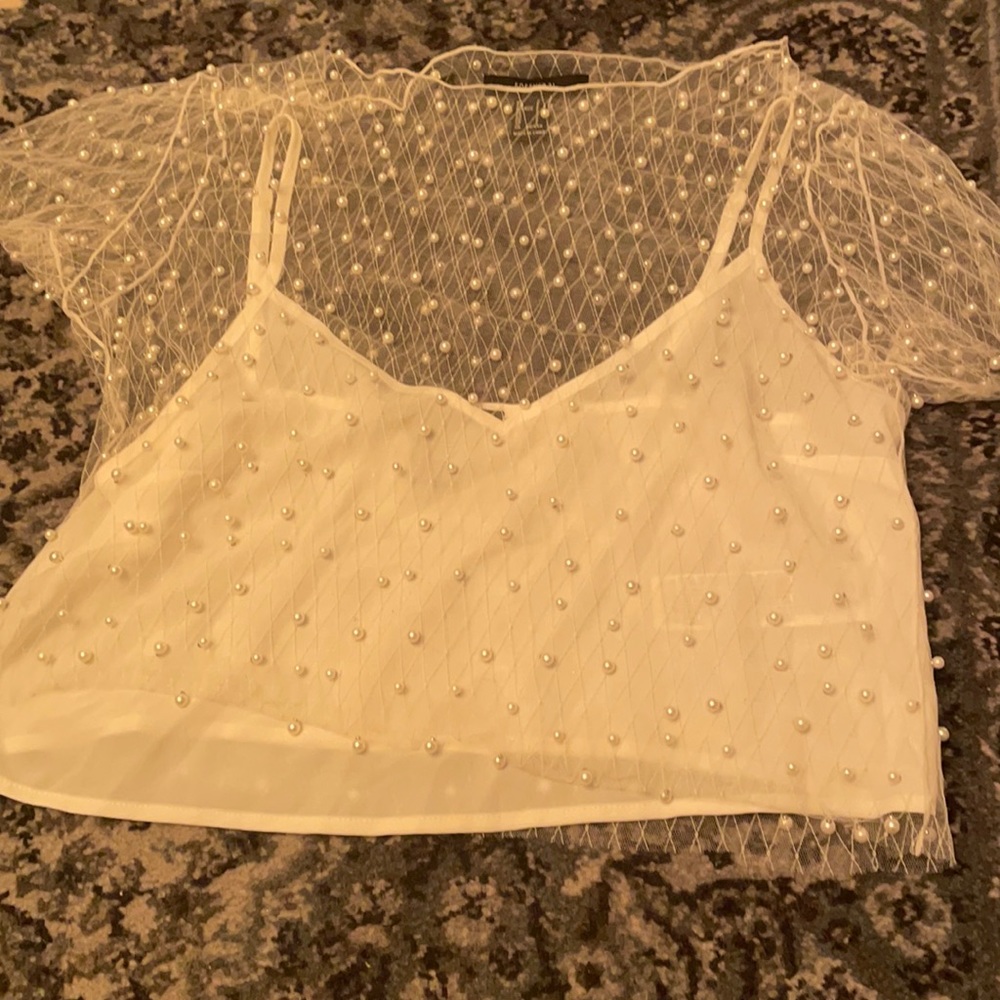 Pearl blouse with tank